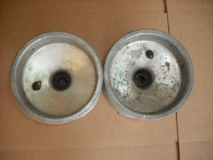 (Qty 2) 6" x 125mm Forged Magnesium Kart Wheel D17 Spindle Mount {#3}