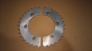 34T #428 Pitch Two-Piece Split Aluminum Kart Rear Sprocket