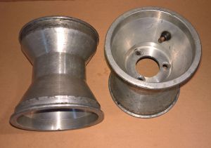 (QTY 2) 5" x 146mm Aluminum Kart Wheel M8 3/58